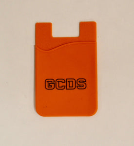 GCDS orange phone wallet