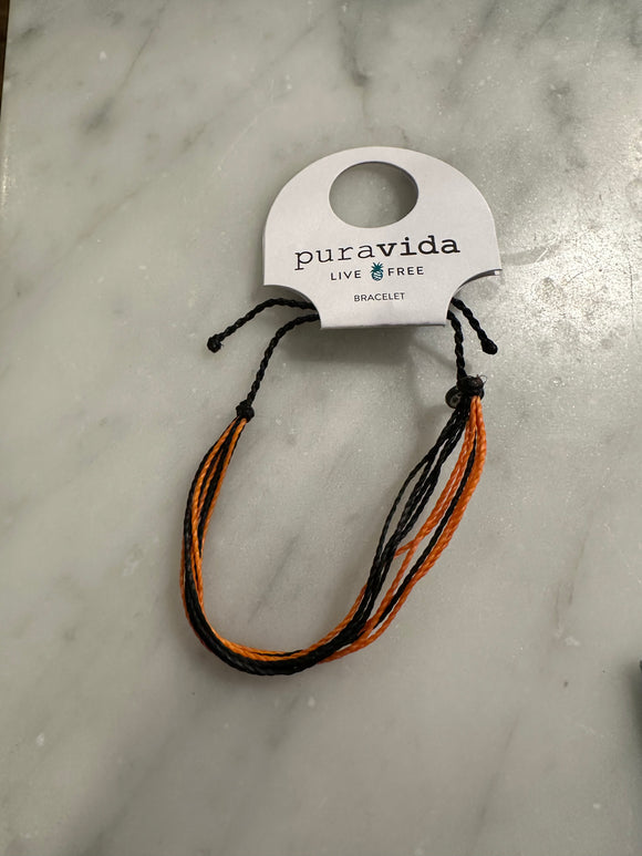 Pura Vida Orange and Black Bracelets